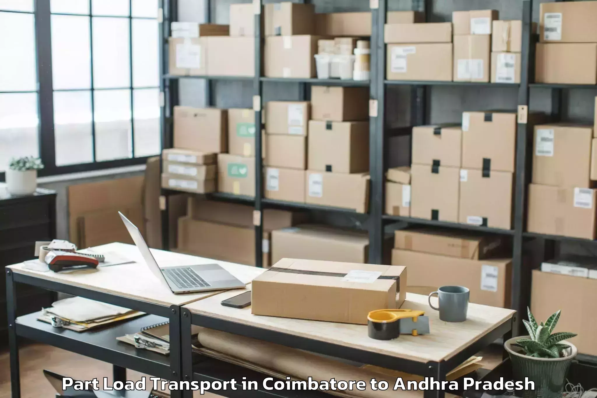 Top Coimbatore to Bandi Atmakur Part Load Transport Available